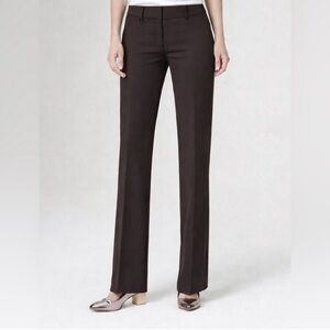 LOFT Women's Dark Brown Straight Leg Pants